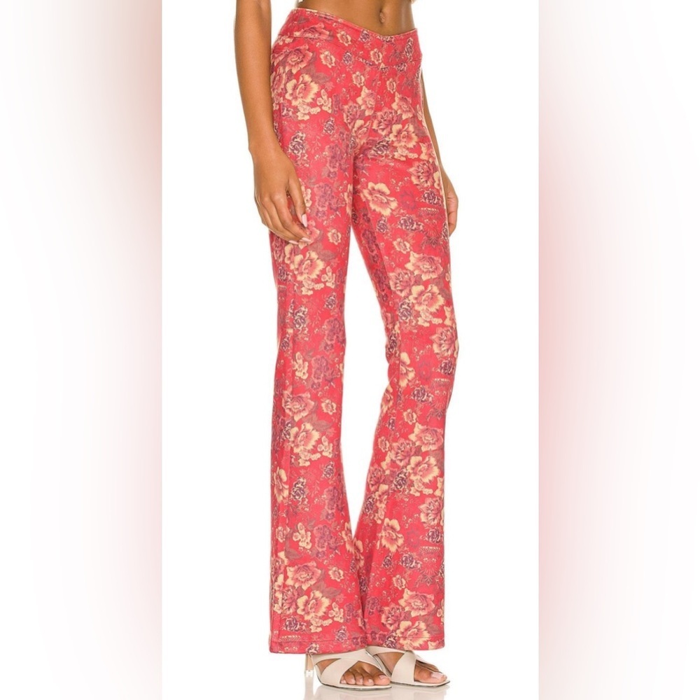 Free People House Party Vegan Flare Floral Pants Women’s Size 24 New With Tags